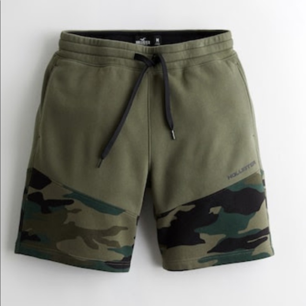Men's jogger fleece shorts camouflage Army xl